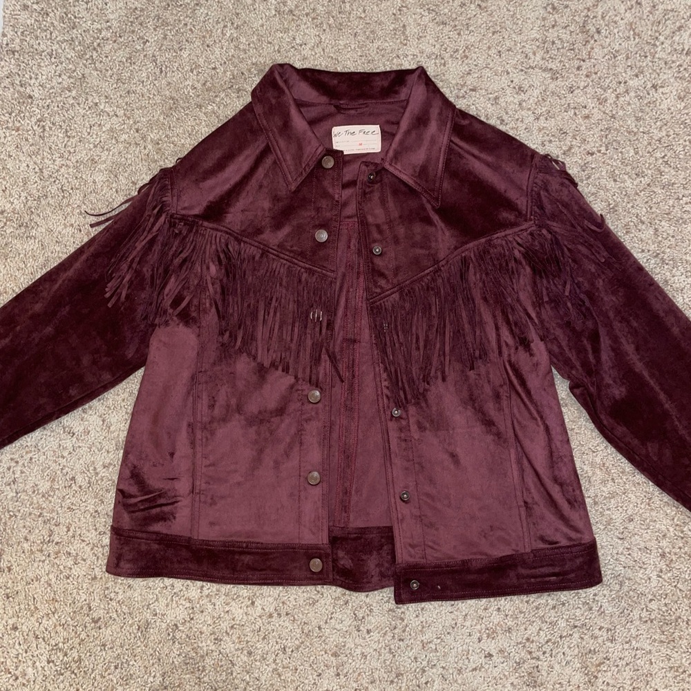 Free people suede fringe jacket